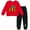 Red / black, variant on Elf Buddy Christmas Fleece Sweatshirt and Jogger Pants Outfit Set Logo Little Kid to Big Kid