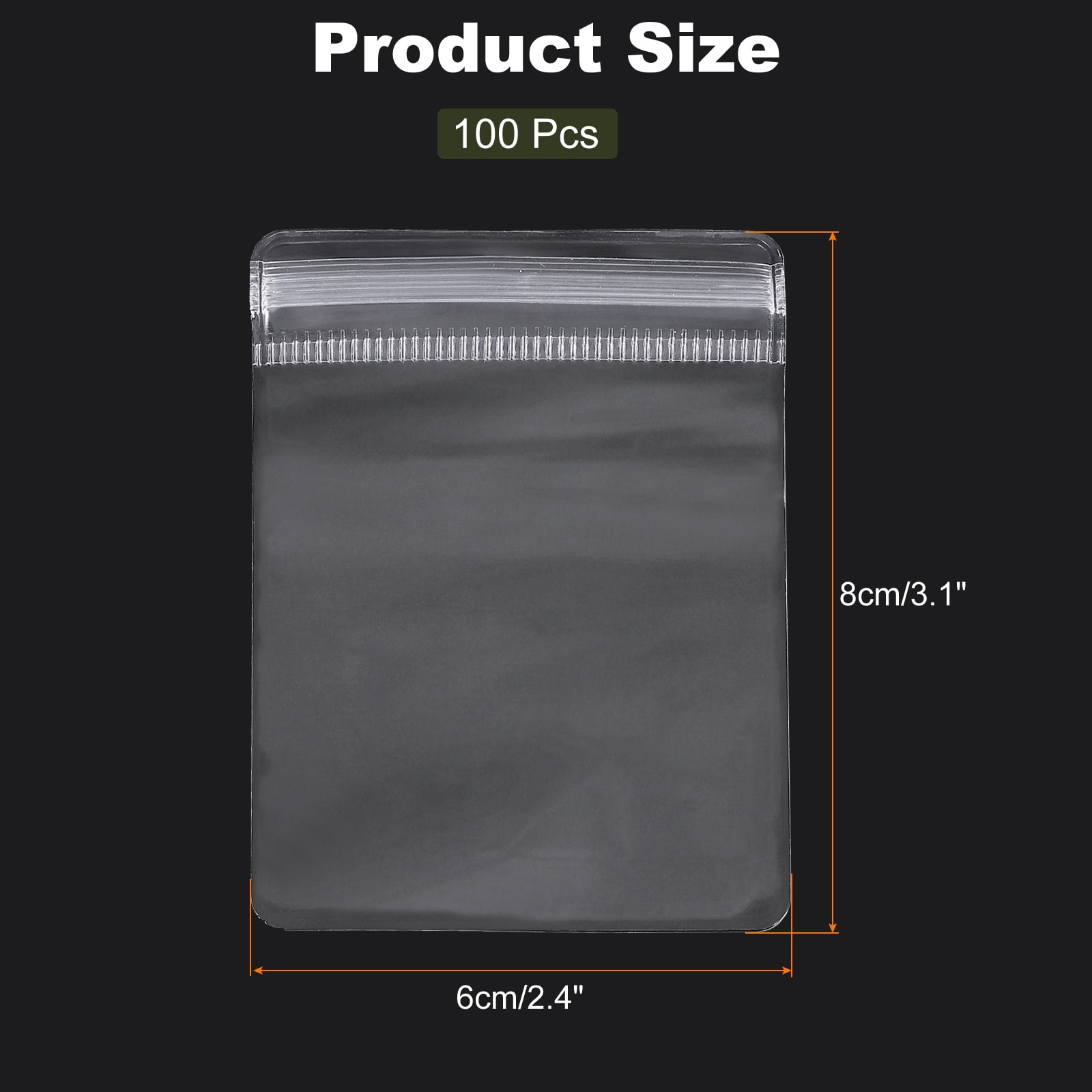 Unique Bargains Jewelry Bags Self Seal Pouches for Necklace Ring Packaging 2.4"x3.1"