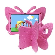 Kids Case for Onn 8 Inch Tablet Case 2024 Model:100135923, Soft EVA Cute Butterfly Design Kids Friendly Shockproof Stand Anti-Scratch Drop Proof Case for Walmart Onn 8 Inch 2024, Rose