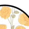 thumbnail image 4 of 36.2 Inch Round Floor Mat Yellow Roses Pattern Carpet Decor Rug for Living Room Bedroom, 4 of 6