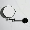 thumbnail image 2 of Tignapoo Retractable Makeup Mirror with 360° Rotation, Double-Sided Wall Mounted Vanity Mirror for Bathroom Decor - Nordic Style, Corrosion Resistant, Black - 8-Inch, 2 of 7