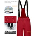 thumbnail image 3 of Mapamyumco Women's Ski Bibs Waterproof Insulated Snowboard Pants, Windproof Snow Pants with Detachable Suspenders Urban Red XS, 3 of 7