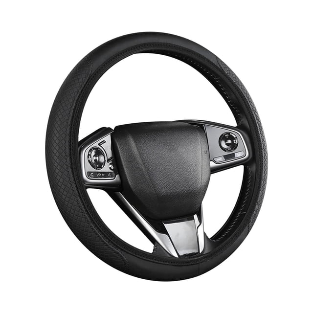 Pisexur Accesorios para coches, Electrónica para cochesFunda para volante de coche, funda elástica para volante de coche, funda de cuero elástica para volante de coche, funda antideslizante para vola
