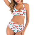 thumbnail image 5 of IDALL Bikini Sets Bathing Suit Women Fashionable Lady Bikini Printed Quick Drying Split Swimsuit Two Swimsuit Bathing With Chest Pad No Steel Ring High Waisted Bikini Sets Womens Swimwear White M, 5 of 5