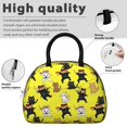 thumbnail image 4 of Ninja Cat Yellow Pattern Insulated Lunch Bag,Leakproof Large Capacity Lunch Box for Work,Picnic or Travel,11.4 X 6.7 X 8.3 Inches, 4 of 6