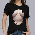 thumbnail image 1 of DPTALR Womens Work Tops Filles Manches Courtes Chemisier Drôle d'Impression Chemise T-Shirt Tops, 1 of 8