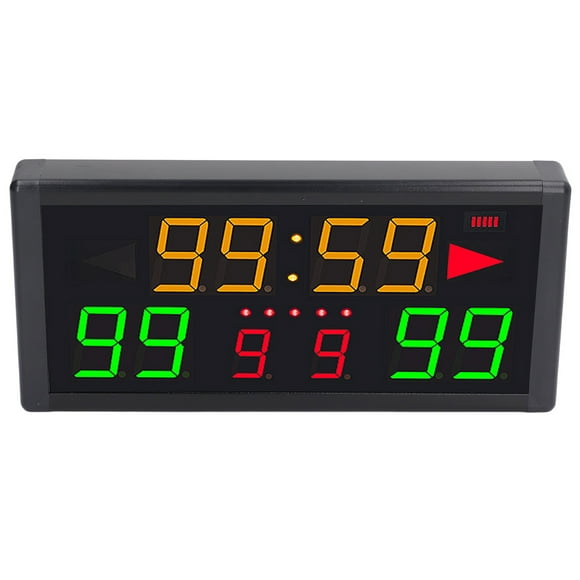 10 Digits Electronic Scoreboard, LED Portable Tabletop Digital Score Keeper with 10-15m Remote Control, Cornhole Scoreboard for Games Basketball Pong