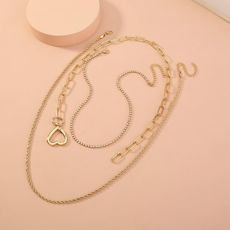  Choker Long Chain Necklace for Women and Girls Five
