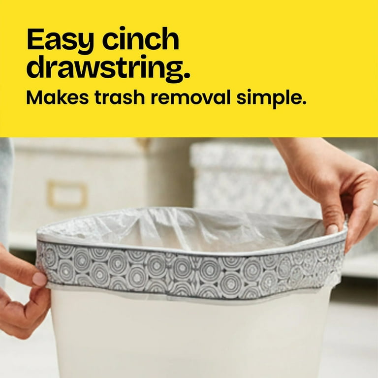 Glad Scented Trash Bags with Clorox, 8 Gallon Drawstring, Lemon