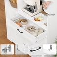 thumbnail image 7 of Hiphuta 71"Farmhouse Kitchen Pantry Storage Cabinet, Freestanding Hutch Cabinet with Microwave Stand, Sturdy Pantry Cabinet for Dining Room, White, 7 of 7