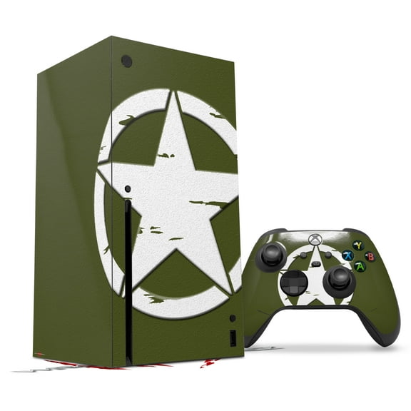 WraptorSkinz Skin Wrap compatible with the 2020 XBOX Series X Console and Controller Distressed Army Star (XBOX NOT INCLUDED)