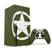 WraptorSkinz Skin Wrap compatible with the 2020 XBOX Series X Console and Controller Distressed Army Star (XBOX NOT INCLUDED)