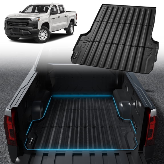 VEVOR Truck Bed Mat, Compatible with 2023-2024 Chevrolet Colorado/GMC Canyon, TPE Truck Bed Liner Mat Fits for 5FT Bed, Thick and Heavy-Duty Bed Mat Car Accessories for All-Weather Protection