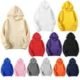 thumbnail image 3 of facefd Sweat à Capuche Coton Unisexe Sweat à Capuche Absorbant le Réchauffement Pull à Capuche, Bleu Foncé, XXL, 3 of 9