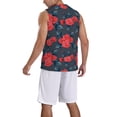 thumbnail image 2 of Pofeuu Rose Flowers Print Basketball Jersey, Shirts for Men Youth Basketball Jersey Crew Neck-XX-Large, 2 of 6
