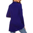 thumbnail image 4 of Guardurnaity Abrigo de otoño de punto de manga larga de color sólido para mujer Prendas para la parte del cuerpo Azul METRO Guardurnaity AP003365-17, 4 of 6