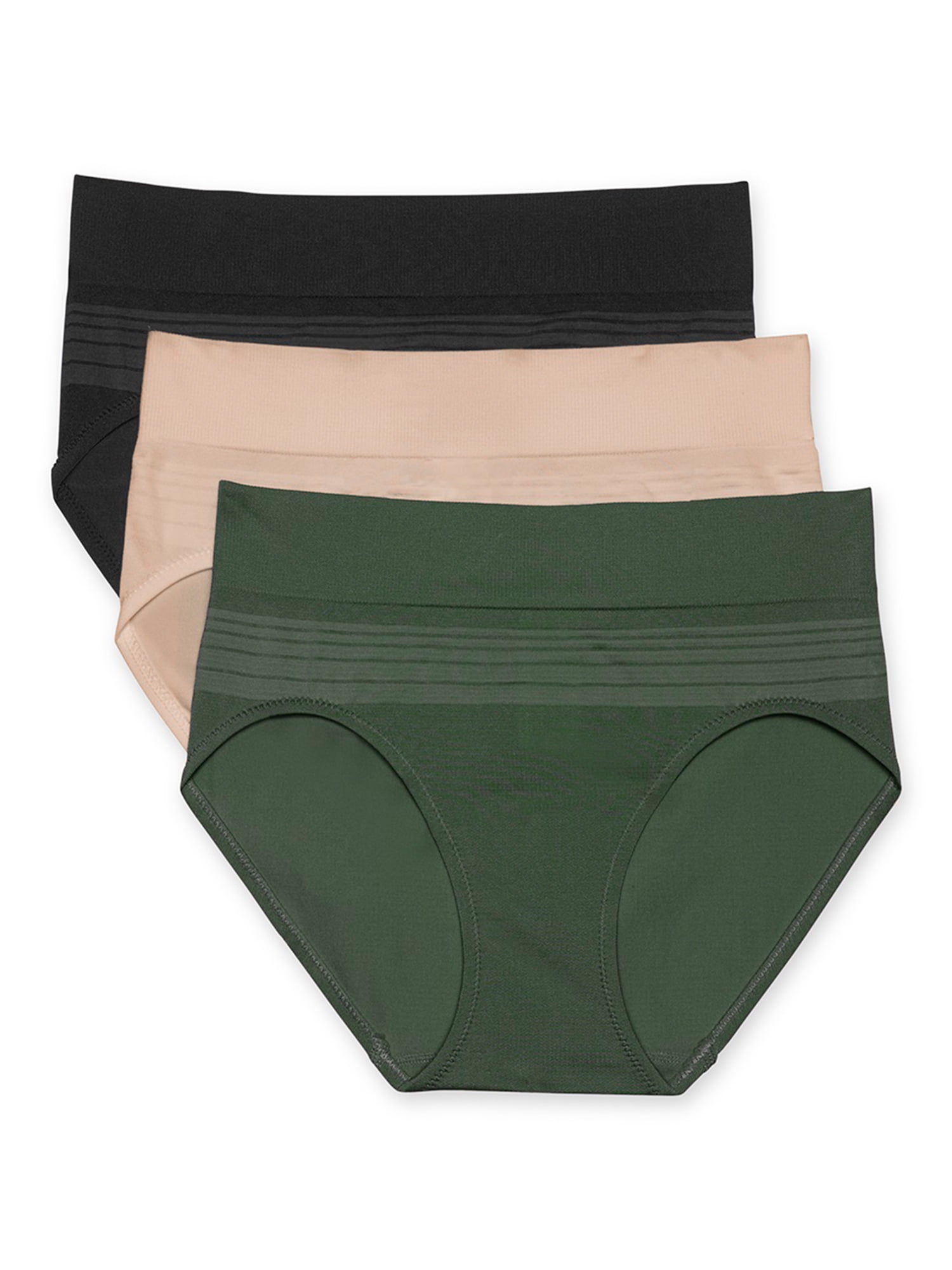 Warners Womens Blissful Benefits Seamless Hipster Panty 3 Pack 