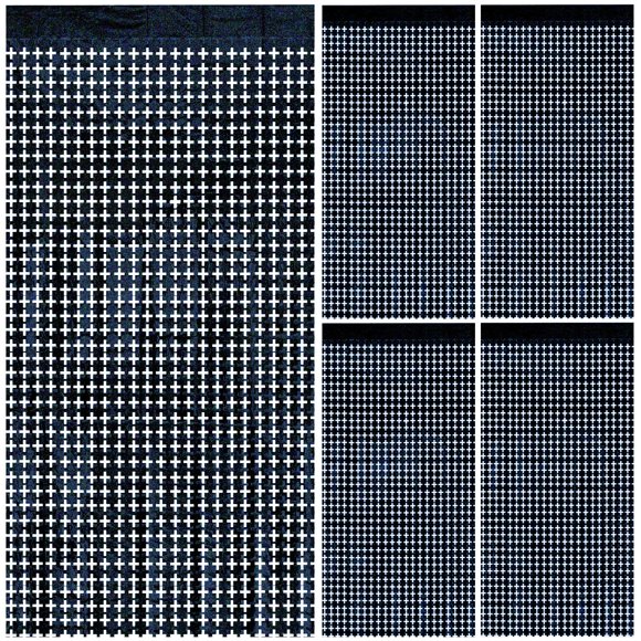 Cortina cuadrada Backdrop AMONE, 5 unidades, 98 x 198 cm, negra