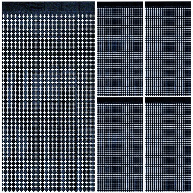 Cortina cuadrada Backdrop AMONE, 5 unidades, 98 x 198 cm, negra