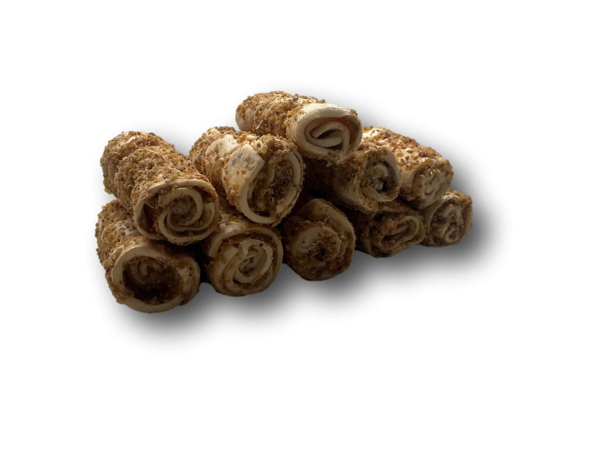 Top Dog Chews Mini Cheek Rolls 3 Bully Dusted - 10 Pack