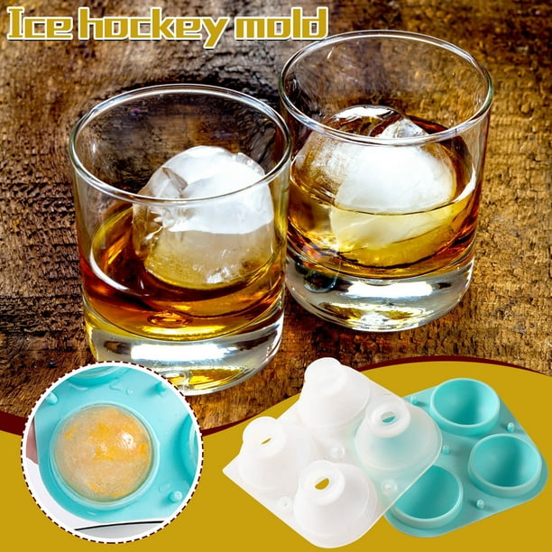 25PCS Silicone Whiskey Ice Cube Mold Round Ice Hockey Mold Light