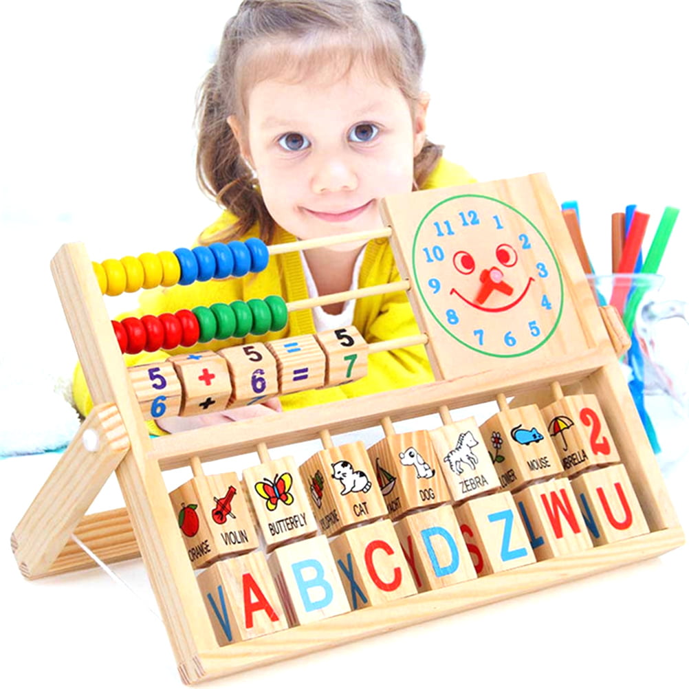 New Baby Kids Learning Educational Versatile Flap Abacus Wooden Development Toys 