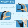 thumbnail image 6 of The Humble Co Natural Floss Picks, Double Thread Tooth Picks Flossers for Adults Gum Health, Interdental Oral Care & Hygiene, Charcoal, 300 Pieces, 6 of 8