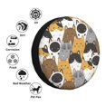 thumbnail image 5 of ZNDUO Cute Seamless Cat Family Pattern Spare Tire Cover, Universal Spare Tire Wheel Covers 17 inch, 5 of 8