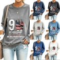 thumbnail image 2 of Yungyresw Sweatshirt for Women 911 Memorial American Flag Raglan Long Sleeve Casual T-Shirt Vintage 25th Anniversary Twin Towers Graphic, 2 of 6