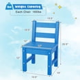 thumbnail image 2 of Gymax 2 Pcs Chaises pour Enfants Intérieur Extérieur Robuste Tout Temps Chaise d'Apprentissage Bleue, 2 of 9
