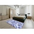 thumbnail image 5 of Ahgly Company Machine Washable Indoor Rectangle Transitional Heavenly Blue Area Rugs, 8' x 10', 5 of 7