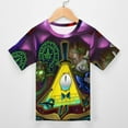 thumbnail image 5 of Bill Cipher T-Shirts for Boys Girls, Kids 3D Print Short Sleeve, Unisex Crew Neck Tee Shirts for Youth, 5 of 9