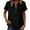 Black, variant on Womens Summer Tops Spring Short Sleeve V Neck True Classic T Shirt