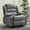 Grey, variant on M optimized Wide Rocker Recliner Chair for Adults, Oversized Manual Recliner Chairs w/Armrest, Backrest, 2 Cup Holders, Side Pocket, Soft Lazy Lounge Sofa Chair for Living Room Bedroom