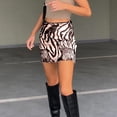 thumbnail image 1 of 랩 힙 스커트 Falda casual estampada Falda mini de cintura alta Faldas cortas para mujer (Marfil S) Cgtredaw Para estrenar, 1 of 1
