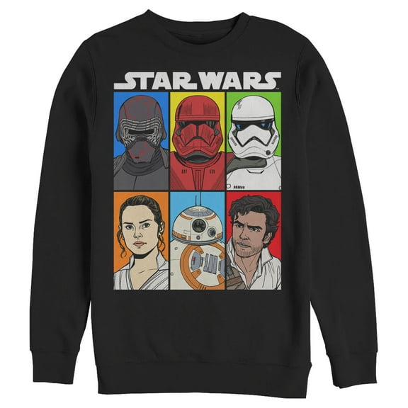 Men's Star Wars: The Rise of Skywalker Character Grid  Sweatshirt Black Small