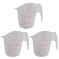 thumbnail image 1 of 9Pc Plastic Measuring Jug Set Large 4 Cup, 2 Cup and 1 Cup Capacity  Free Measuring Beakers with Angled Grip, 1 of 8