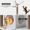 thumbnail image 5 of 2-in-1 Modern Cat Litter Box Enclosure Cat Tree Tower with Scratching Post, Hammock & Perch, 5 of 7