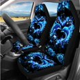 thumbnail image 2 of Uorisanigo Love Dolphins 14 Pack Cars Accessories Set with Auto Seat Covers and Steering Wheel Cover and Auto Headrest Cover Car Console Cover Seat Belt Pads Water Cup Pad Fit Car SUV, 2 of 6