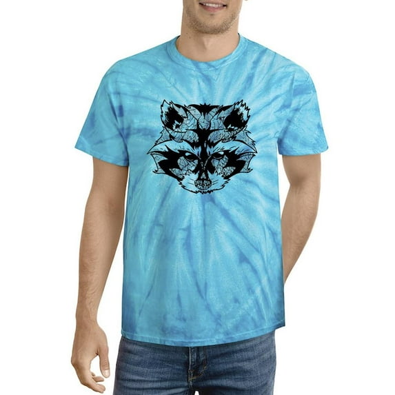 Racoon Head With Pattern Tie Dye Cyclone Men -Image by Shutterstock, Male XX-Large