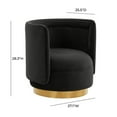 thumbnail image 3 of TOV Furniture Remy Black Velvet Swivel Chair, 3 of 13