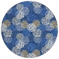 thumbnail image 2 of Addison Rugs Chantille Indoor/Outdoor Transitional Circles Navy Washable Round Rug, 8' x 8', 2 of 6