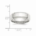 thumbnail image 2 of Mens Sterling Silver 7mm Bevel Edge Wedding Band Ring, 2 of 4
