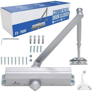 Fortstrong FS-7600 43338-11089, Grade 1 Commercial Door Closer, Hydraulic, Aluminum Silver