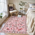 thumbnail image 6 of Wonnitar 3'x5' Insect Washable Area Rug - Soft Pink Accent Carpet for Bedroom, Non-Slip Small Rug for Living Room, Kitchen, Entryway, Home Office, 6 of 6