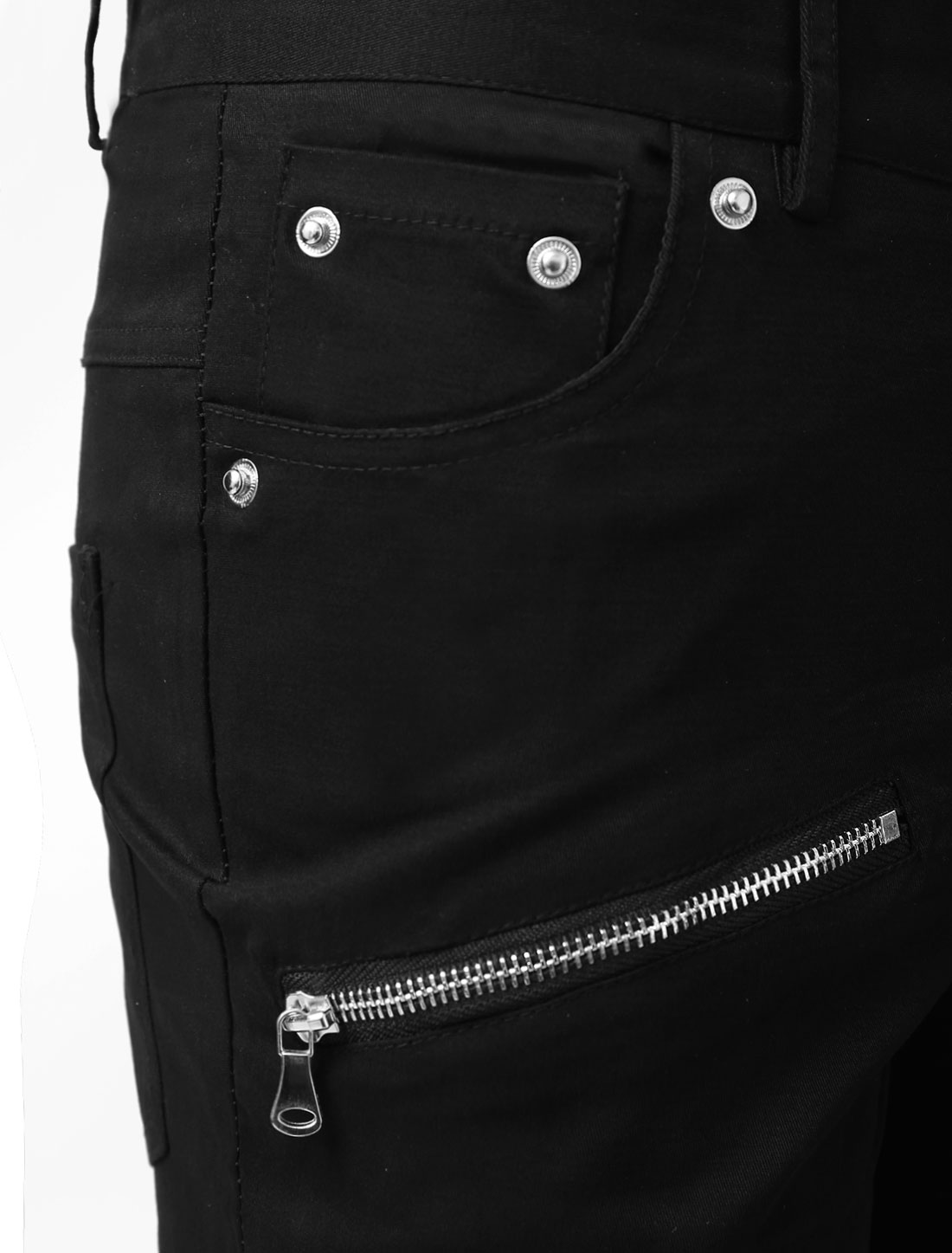 black zipper pants mens