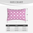thumbnail image 4 of Pofeuu Purple And White Polka Dot Print Polyester Microfiber Plush Pillowcases, Super Soft and Cozy Pillow Case Covers with Envelop Closure（Pillow core not included）-16"x24", 4 of 6