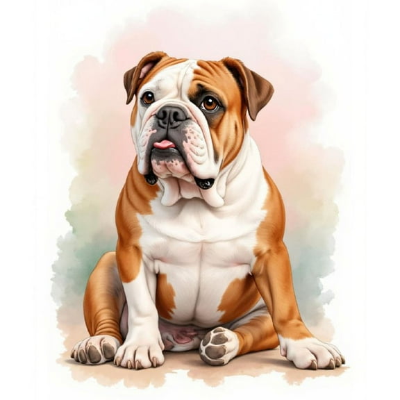 Diamond Art Kit for Adults, Bulldog Portrait Colorful Art Diamond Painting for Adults Beginners, DIY Diamond Art Painting Kits, 5D Diamond Painting Crafts for Home Decor 12x16 Frameless