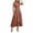 Rose Gold, variant on ZQUUVOU Women's Summer Midi Dresses Fashion Casual Sleeveless Crewneck Asymmetrical Ruffle Hem Flowy Lightweight Sundress Burgundy