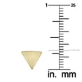 thumbnail image 3 of KoolJewelry 14k Yellow Gold Triangle Stud Earrings, 3 of 5